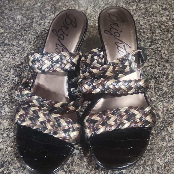 Brighton Shoes - Brighton Tress sandals women's size 7 EUC tricolor